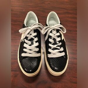 Shu Shop Black Snake Pattern Sneakers
